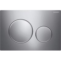 Geberit Sigma20 Betätigungsplatte für 2-Mengen-Spülung: Chrom matt/Chrom hochglanz (115.882.KN.1)
