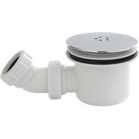 Nuie White 90mm Fast Flow Shower Tray Waste with Chrome Cover