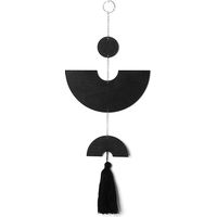 BEBUSINGOTO Décoration murale à pampilles géométriques en macramé, décoration murale pour chambre à coucher, 19,6 "H x 7,8" l