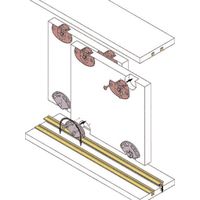 Rail coulissant double Koblenz 0310 13 B 3 m Nylon pour portes coulissantes