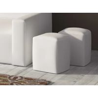 Petit pouf en tissu Espacia-Camel