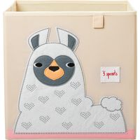 3 Sprouts - Storage Box - White Llama