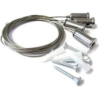 Kit Staffe Fissaggio a Sospensione Per Pannello Led 120x30 60x60 SV6059 SV6012 e Per Profilo Alluminio BA1814