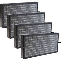 vhbw 4x H11 Filter compatible with Kärcher AF 100 Air Cleaner - Spare Air Filter with Integrated Active Carbon Filter