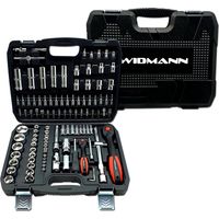 Coffret de Douilles Widmann 108SS socket Professionnelles 108 Pièces - 1/4 "et 1/2", Cliquet à 72 dents, chrome-vanadium