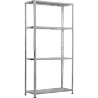 Étagère métallique modulaire SteelSmart à 4 niveaux, capacité de charge de 160 kg, dimensions : 145 x 30 x 70 cm, 7 pièces