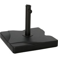 Base de parasol plastique 20 kg 41,5x41,5x35 cm pour mâts 32-48 mm support stable anti-vent jardin terrasse extérieur noir