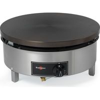 Crêpière 40 cm en acier inoxydable – Thermostat réglable – Puissance 6000 W – Pour crêpes professionnelles – Krampouz