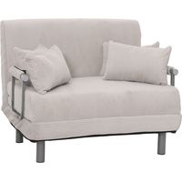 Poltrona letto HHG-702, pieghevole Divano letto, superficie riposo 190x100cm, tessuto a coste (330 g/m²), grigio chiaro