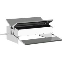 Chicken Treadle Feeder Silver 75 x 53 x 20.5 cm vidaXL