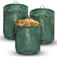 Sacs de Jardin, Lot de 3 Sacs de Jardin 272 L Sacs à Déchets de Jardin Robustes Sacs à Déchets de Jardin Sacs à Déchets de Jardin en PP Solide Sacs à Déchets de Jardin