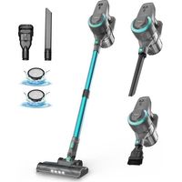 Aspirateur Balai sans fil, YISORA, N300, Vert, 20Kpa, 40 Mins d'Autonomie, 6-en-1 Aspirateur Léger pour Tapis, Sols Durs, Poils d'An