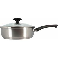 Menastyl Bratpfanne Edelstahl 24 cm Ergonomisch