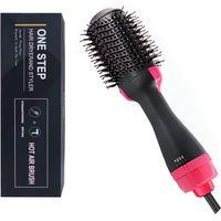 Brosse séchoir à air chaud multifonction 2 en 1 1200 W en ABS avec technologie ionique pour la maison et les dortoirs