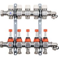 Kermi x-net Verteiler 1'' Komfort-11 für 11 Kreise, Baulänge 620 mm, SFVT1101000