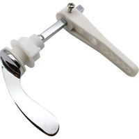 Maniglia di ricambio cromata per serbatoio WC, leva di scarico universale in metallo, kit di riparazione per asta della maniglia del serbatoio WC, argento, 1 confezione