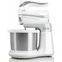 Haeger Batidora Amasadora 500W Blanca Bol de Acero Inoxidable 2L
