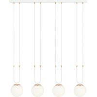 Lampadario Emibig Glam 4 bianco/oro 4xE14 dimmer vetro