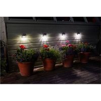 4 x Smart Garden Super Bright Solar Welcome & Security Wall Fence Post Lights