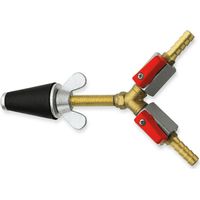 ROTHENBERGER Bouchon d'essai de gaz, conique, taille 2 (3/4"-1.1/4"), avec 2x robinets - 351232