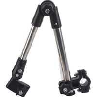 Support noir réglable 360° pour parapluie extensible, support de montage pour poussette, poussette enfant, vélo et chaise.