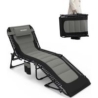 Fauteuil pliant, chaise de détente d'extérieur, chaise portable, chaise longue, fauteuil inclinable, idéale pour terrasse et plage