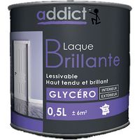 Peinture Laque Glycéro Brillant 0.5 Litre Blanc Casse - Addict