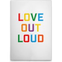 Leinwandbild "Love Out Loud" Bunt M1-No.51991 - Kunstdruck auf Leinwand in Weiß Bunt - Wandbild 50 x 75 cm