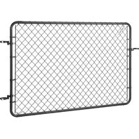 Mophorn Portillon de jardin 183x122 cm, porte de clôture réglable en acier galvanisé avec revêtement plastique, facile à installer, idéale pour fermes, poteaux non inclus