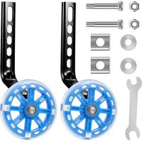 2 Roues stabilisatrices,LED clignotantes,Métal et caoutchouc,Antidérapant,Vélo enfant 12-20 pouces