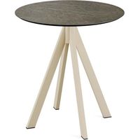 Infinity table de bistrot avec piètement sable + plateau HPL Midnight Marble Ø70 cm - Feros