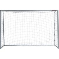 SPORTNOW Rete Calcio 300x120x200 cm Grigia in PE e Metallo con Viti e Picchetti