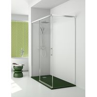 Mampara de Ducha Angular - 2 Hojas fijas + 1 Puerta Corredera - Modelo Sibila Q3 (75 x 195)