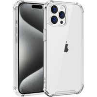Coque transparente pour iPhone 15 Pro, en silicone TPU souple.