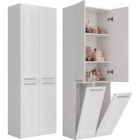 Poteau de salle de bain Nel 2K/DD, BLANC BRILLANT