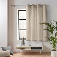 Douceur D'Intérieur – Rideau occultant 135 x 180 cm – Coton 61 % – Polyester 38 % – Tissu tamisant – Œillets métalliques 4 cm – Coloris beige