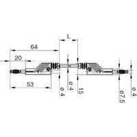 Cavo di misurazione 4mm 100cm giallo mln sil 1001