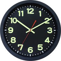 Horloge murale EUROTIME 53861-05 radiopiloté(e) 30 cm x 5 cm noir W562931