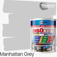 InsOpaint ULTRA - 9 IN1 Interior & Exterior Paint- Insulating & Energy Saving Interior Walls & Ceilings - Manhattan Grey - 5L