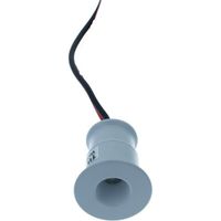 4 PZ Mini Faretto LED da Incasso 1W DC 12V Freddo 6000K Carcassa Bianca Angolo 120° Foro 15mm 20x25mm
