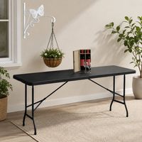 Set da giardino 2 pezzi tavolo pieghevole da 8 posti e supporto a farfalla per cesto 221618948