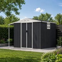 Abri de jardin Argence en acier avec carport - 2 Portes coulissantes 4,69m²