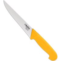 Coltello per Scannare Lama 18 cm Bufalo Scanno Costa Dritta S95/18 Manico Giallo