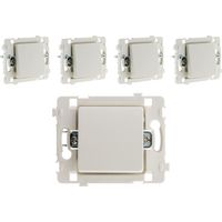 5 Boutons poussoirs bornes automatiques nu - Blanc - Clarys