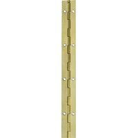 Schmale Stangenscharnier gebohrt mit Lochstanzung - Scharnier für Regalhaken 400x32mm, Stahl vermessingt