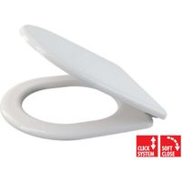 Alca Copriwater - Sedile della toilette, duroplast, SoftClose, bianco A66