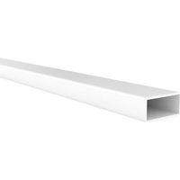 Profilé tube rectangle aluminium finition blanche 20x10mm 1m épaisseur 1mm – Pour construction et métallerie – 1 unité – REI