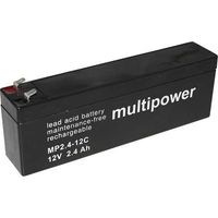 multipower Batterie au plomb 12 V 2.4 Ah noir AGM