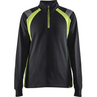 Arbeits-Zip-Hoodie für Damen 3403 - Schwarz/Neongelb L