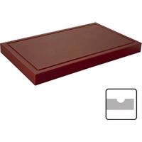 Planche découper brun avec rigole 60x33cm - Caterchef